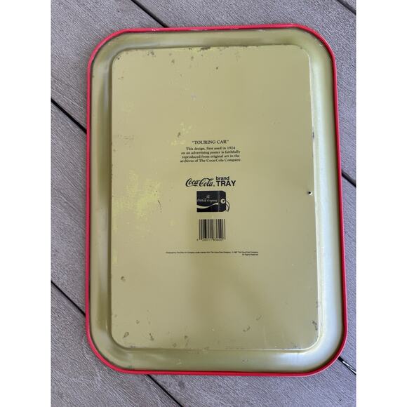 Vintage Coca Cola serving trays Lot Of 3 Metal Menu Girl Touring Car Hilda Clark - Picture 7 of 7